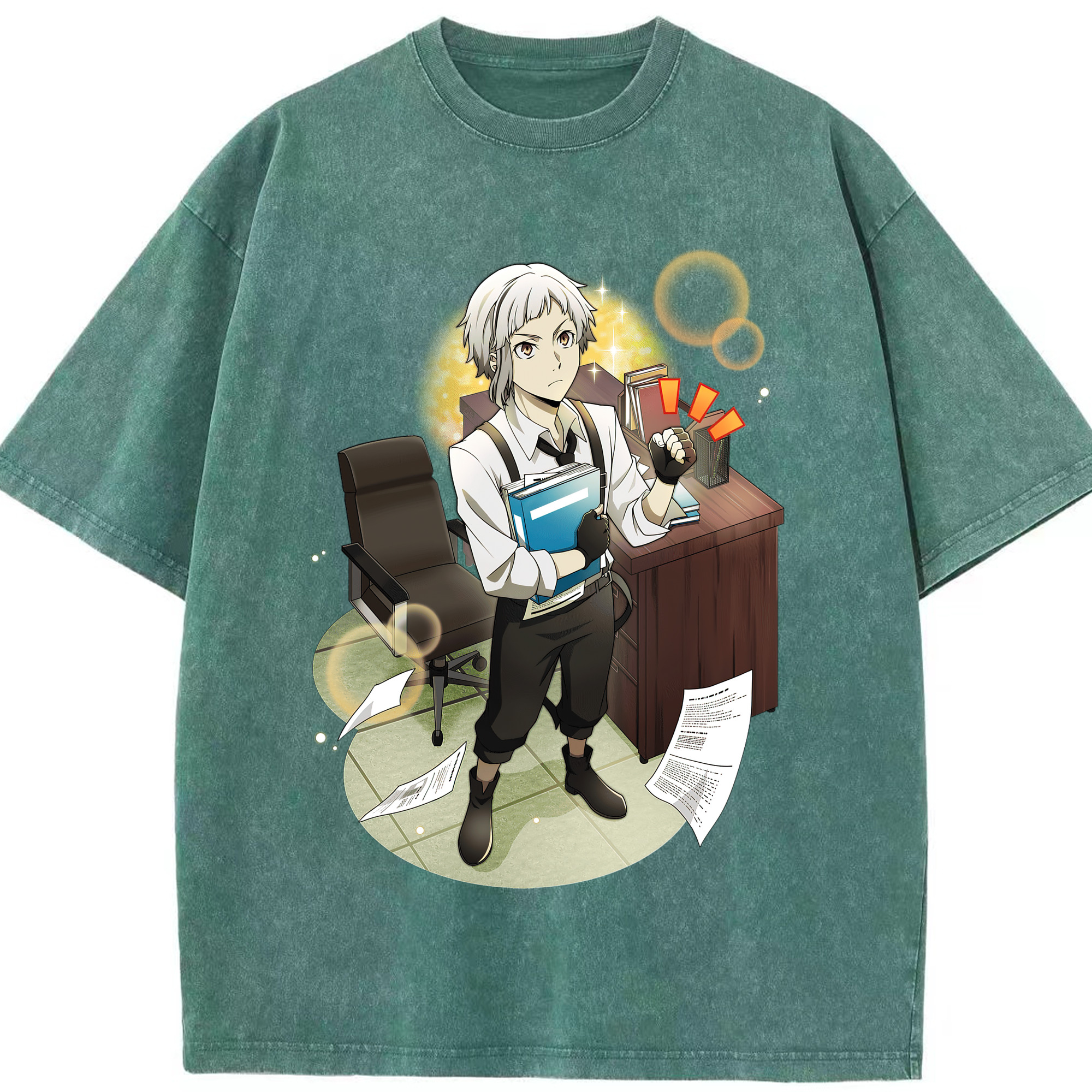 （画像用） 文豪ストレイドッグス Bungo Stray Dogs 綿100% ヴィンテージ風 半袖Tシャツ（フロントプリント）